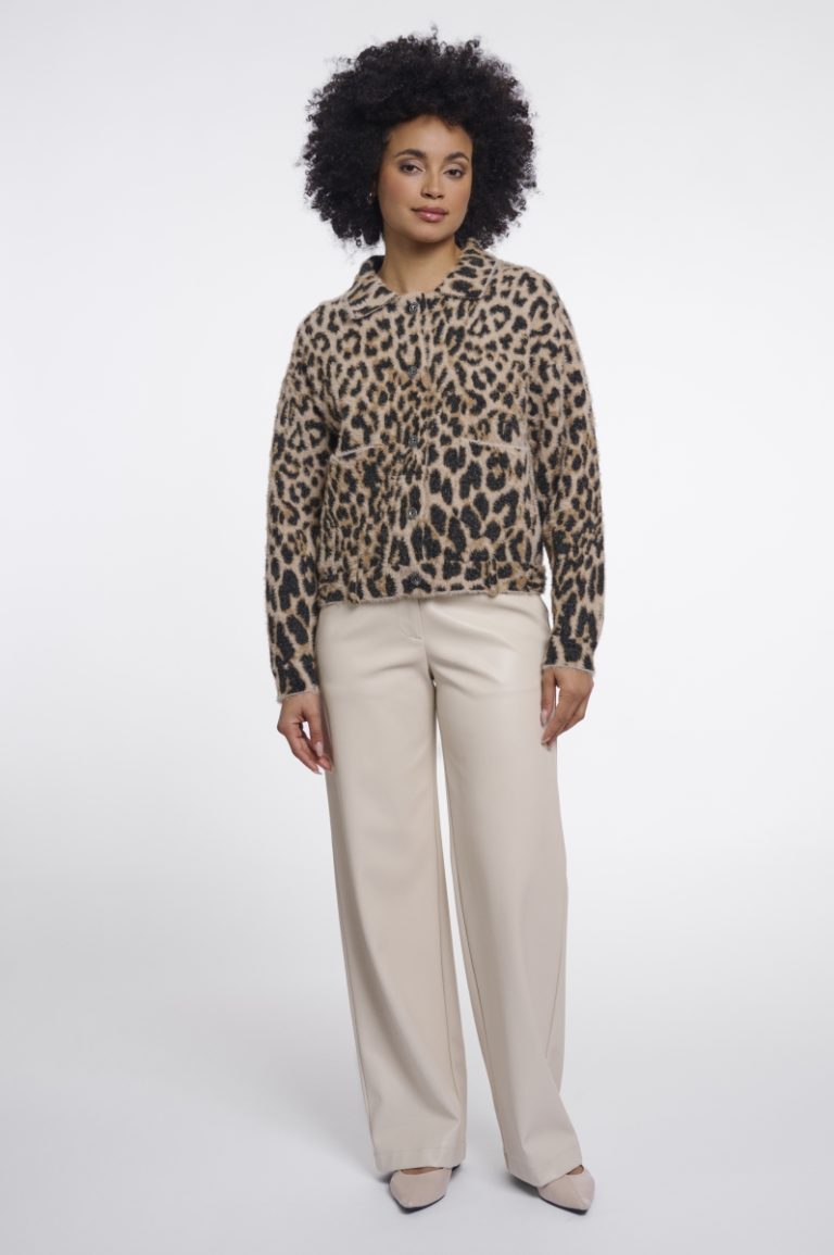 Bubbly - Pluche vestje met leopard print