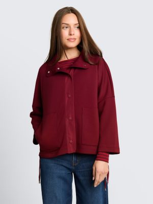 Losse gilet in scuba stof