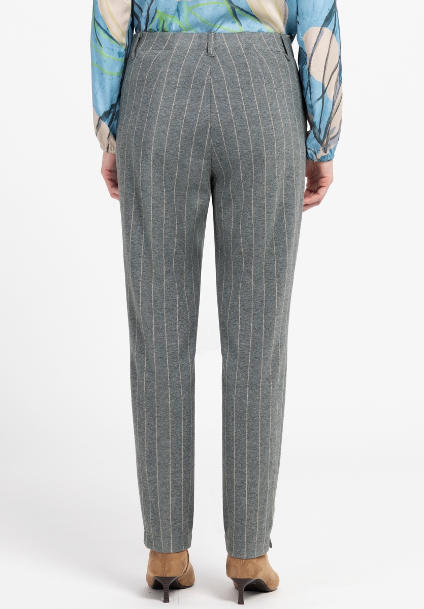 Bianca - Denver - Broek met fijn lijntje op elastische boord