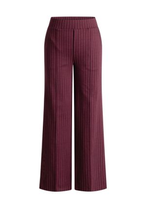 Nayla - Bredere broek met fijn lijntje op rekker