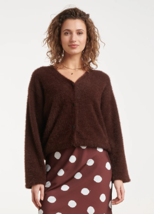 Pluche gilet met knoopjes