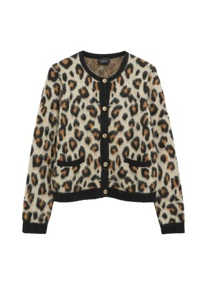 Pluche gilet/pull met dierenprint