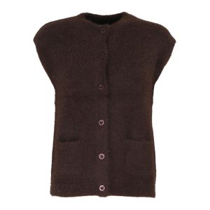 Pluche mouwloze gilet
