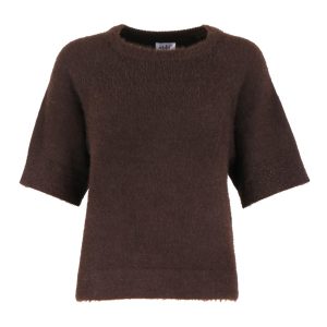 Pluche pull met korte mouwen/debardeur