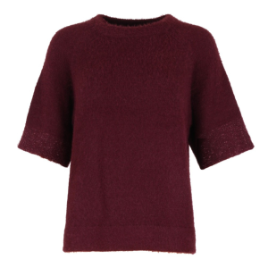Pluche pull met korte mouwen/debardeur