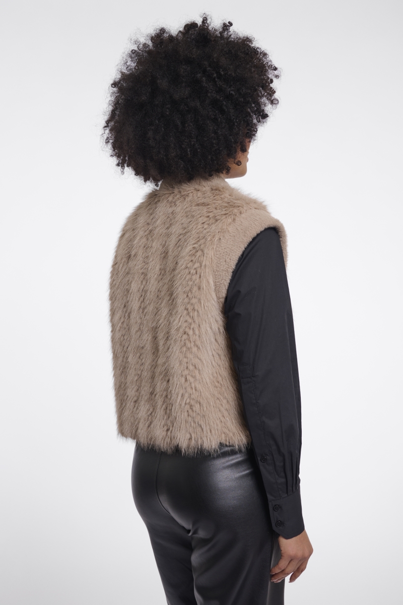 Rino & Pelle - Alvita - Faux fur vestje zonder mouwen