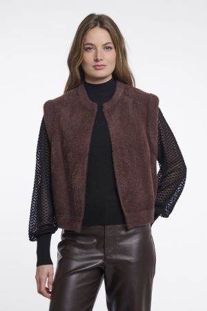 Rino & Pelle - Elona- Pluche gilet vestje zonder mouwen