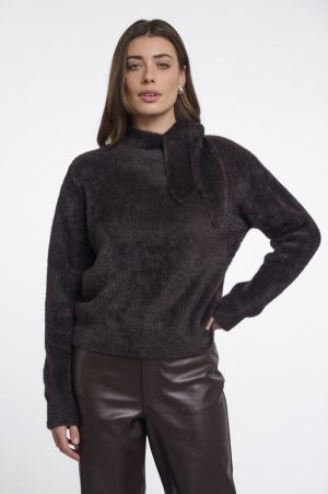 Rino & Pelle - Griselda - Pluche pull met strik