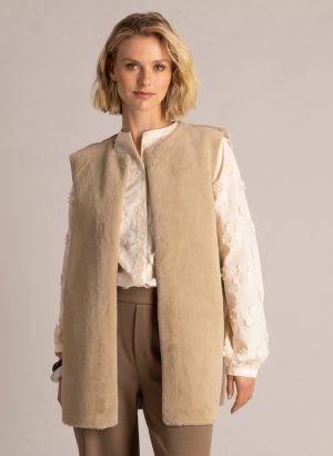 Savi - Pluche mouwloos vestje
