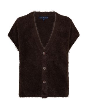 Sleeveless fuzzy gilet zonder mouwen