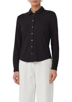 Stretch polo blouse