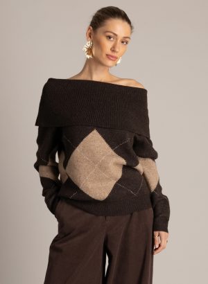 Yest - Umara - Gebreide pull met hangkraag