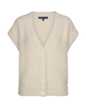 Sleeveless fuzzy gilet zonder mouwen