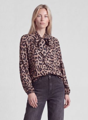 Blouse met dierenprint