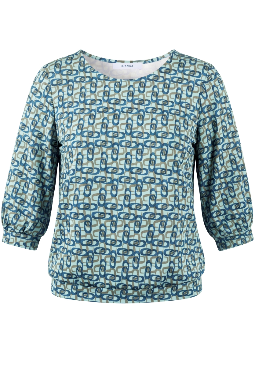 Bianca - Julie - T-shirt met print op boordje