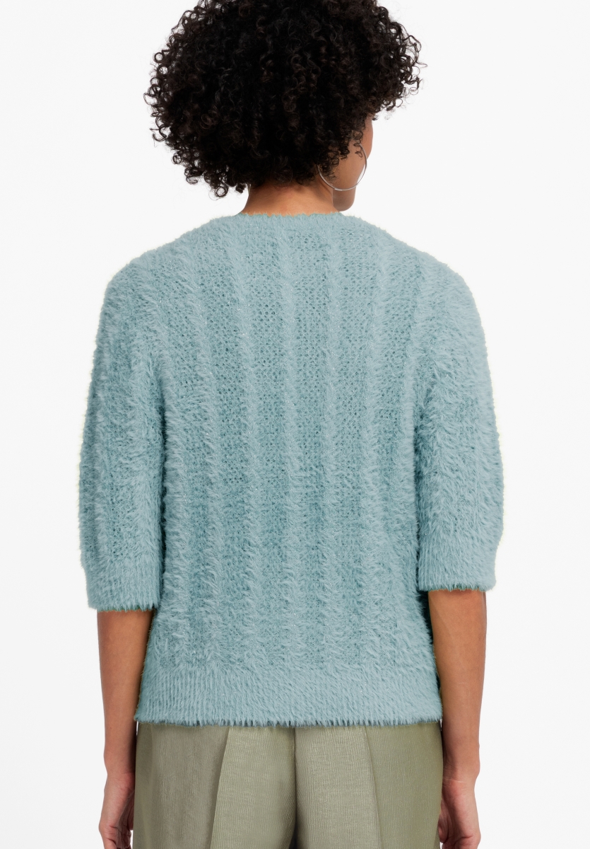 Bianca - Rona - Pluche gilet met 7/8ste mouwen