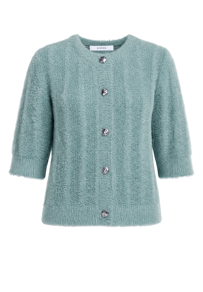 Bianca - Rona - Pluche gilet met 7/8ste mouwen