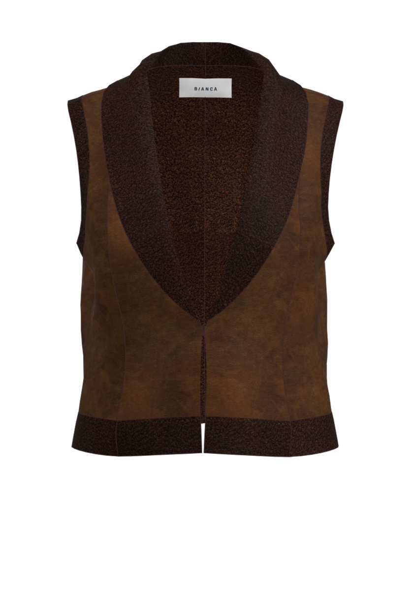 Bianca - Sophie - Omkeerbaar mouwloos vestje met teddy