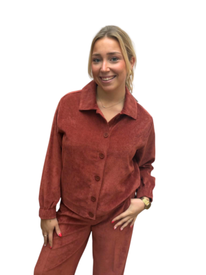 Lore - Velouren blouse/vestje