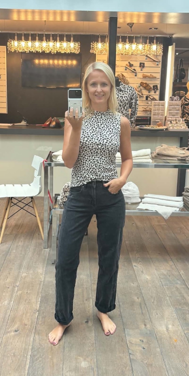 Red Button - Caitlina side patch black denim jeans