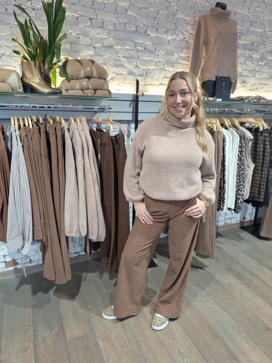 Rino & Pelle - Bellar - Chenille pull met kraagje