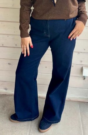 Zaza - Brede jeansbroek